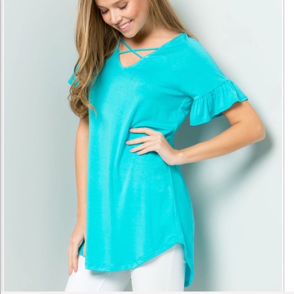Jersey Short Sleeve Tunic Top